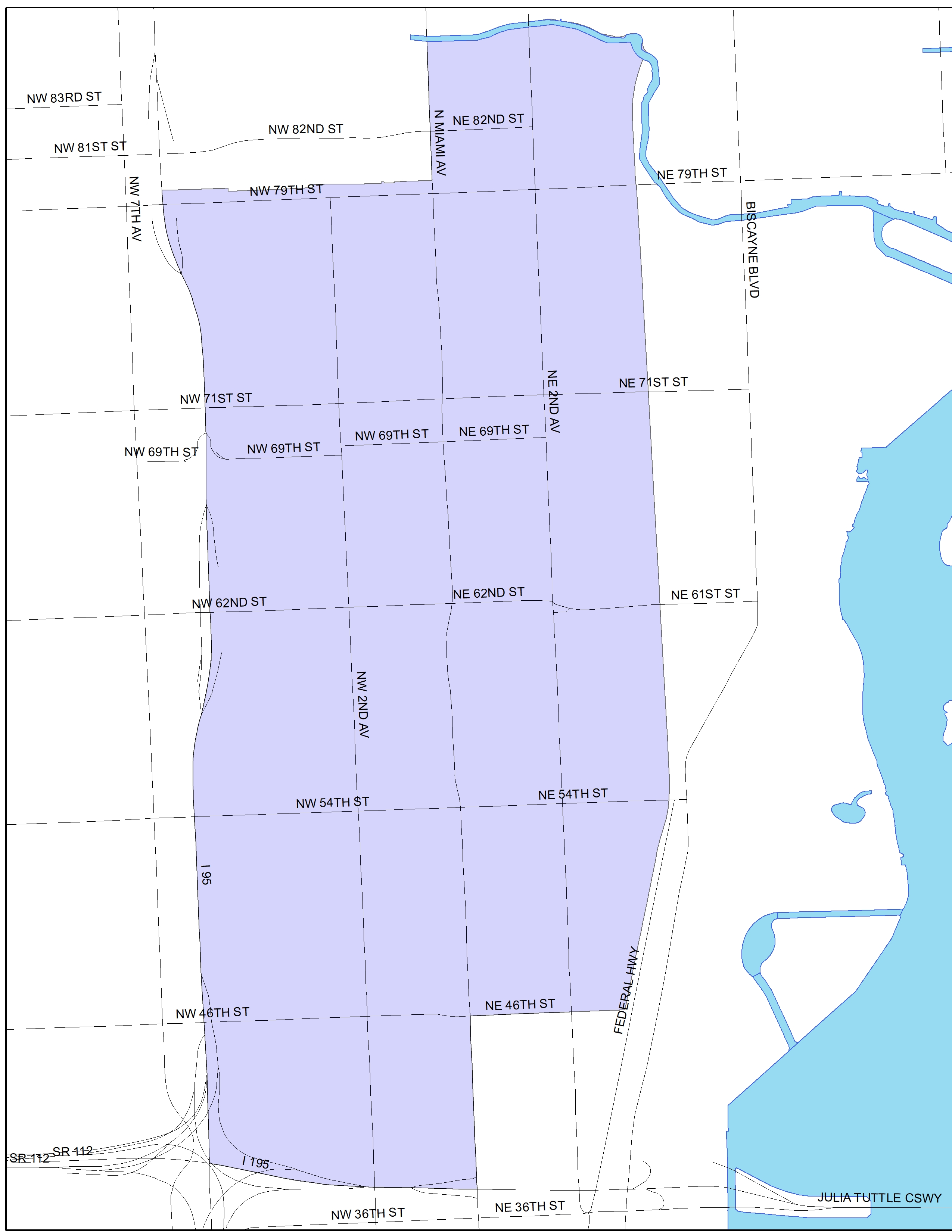 Little Haiti Police Neighborhood Service Area Map